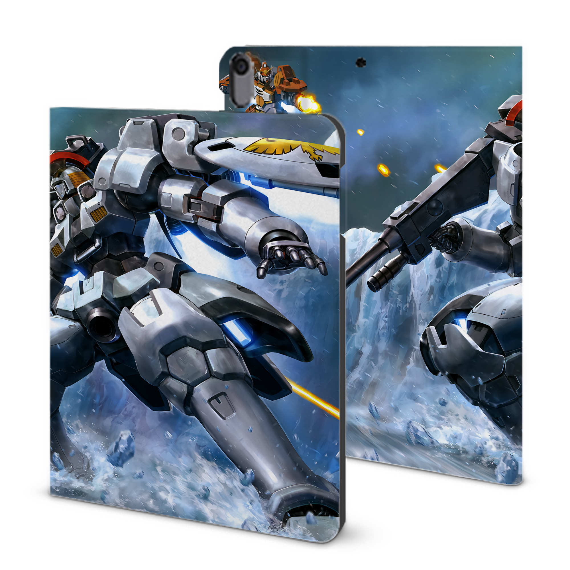 （画像用） 機動戦士ガンダム Mobile Suit Gundam IPad ケース ブック型 PUレザー TPU 耐衝撃 軽量 薄型 ペン収納なし 全面保護 IPad 各モデル対応